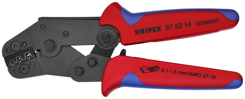 KNIPEX Crimp Pliers for Non Insulated Open Plug Type Connectors