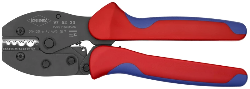 20-7 AWG Knipex PreciForce Crimping Pliers, Plastic Grips - 975233