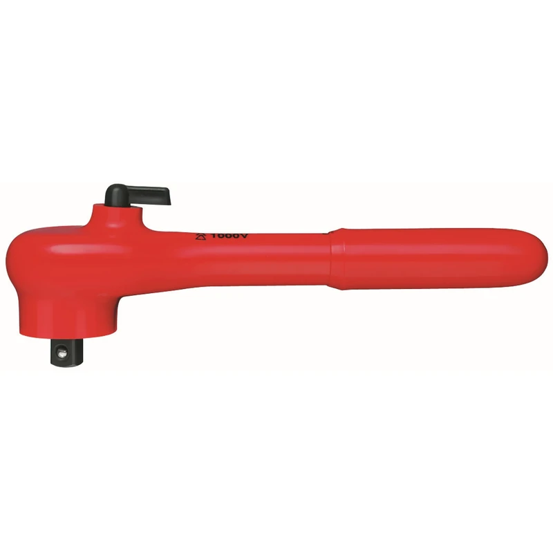 KNIPEX Tools - Reversible Ratchet Wrench Spanner, 38'' Drive, 1000V Insulated (9831)