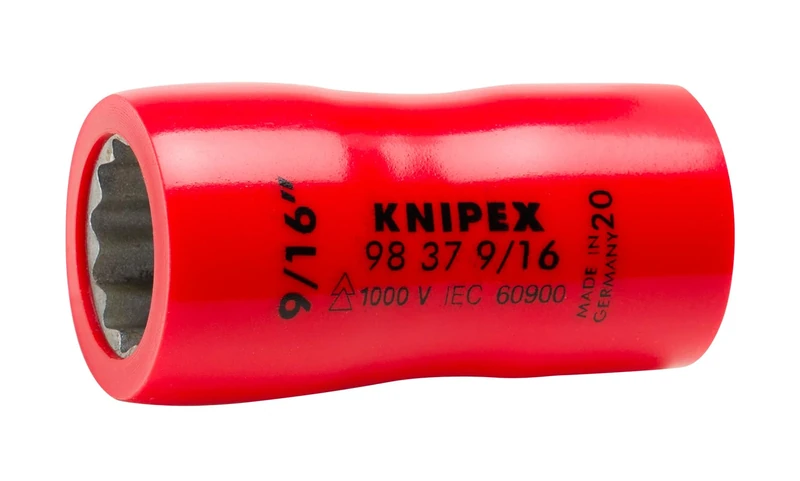KNIPEX 98 37 9/16-Inch 3/8 1,000V Insulated 9/16 Inch Hexagon Socket