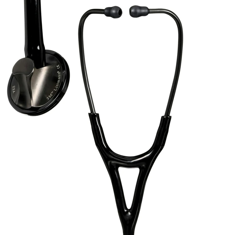 3M Littmann Master Cardiology Stethoscope, Smoke-Finish Chestpiece, Black Tube, 27 inch, 2176