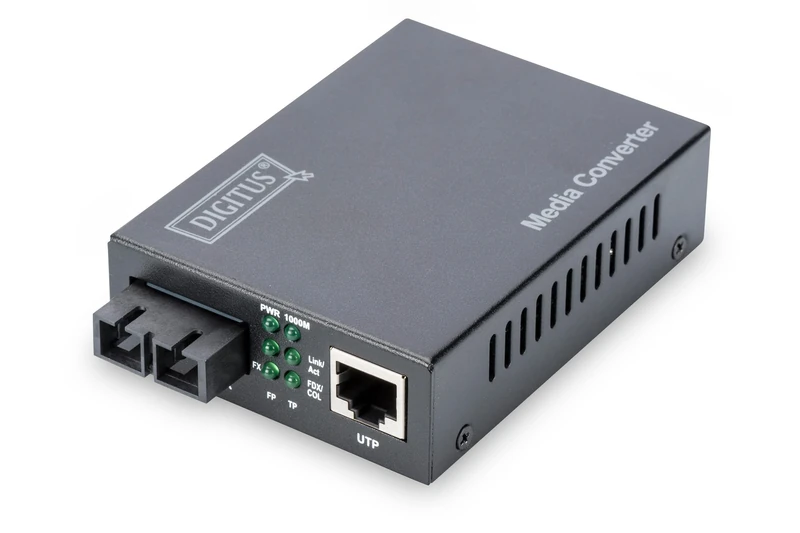 DIGITUS Gigabit Ethernet Media Converter, Singlemode SC connector, 1310nm, up to 20km - Image 1