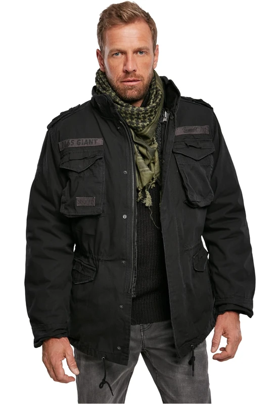 Brandit M65 Giant Jacket, Color: black, Size: 4XL