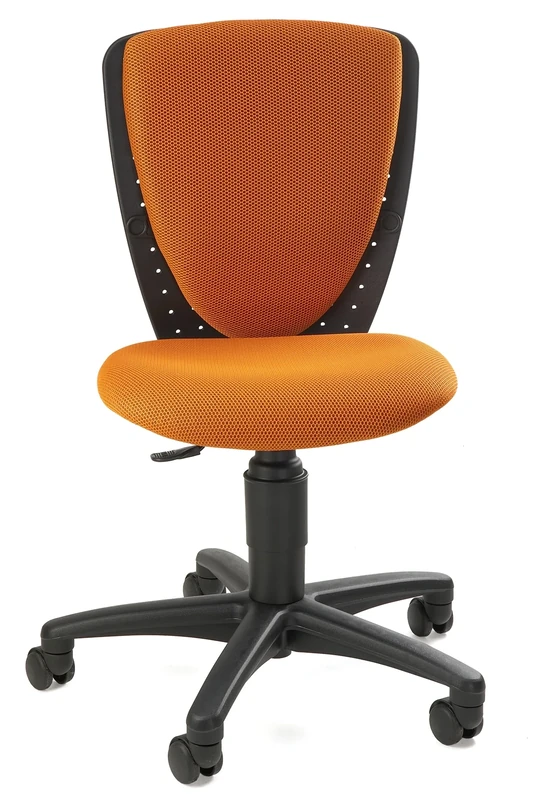 Topstar High S'cool Kids and Youths Swivel Chair with Height Adjustable Spinal Column Support - Orange