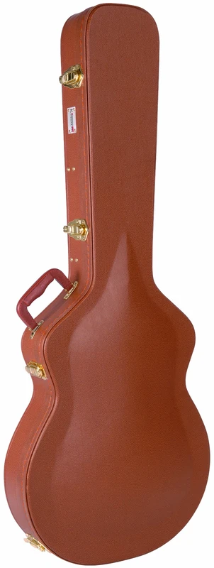 Kinsman Deluxe Brown Vintage LP Shaped Guitar Case, CLP7