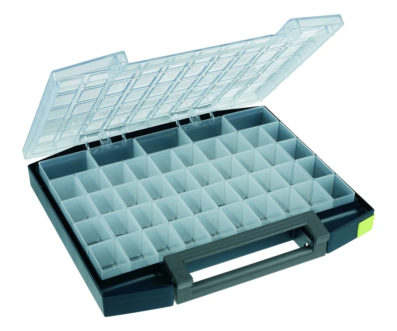 raaco 134897"Boxxser 55 5x10-45" Compartment Box, Blue/Transparent