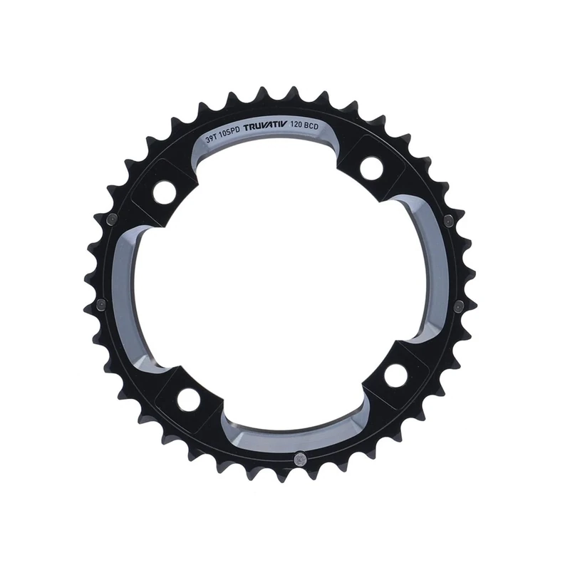 Truvativ Chainring MTB 39T 4 Bolt 120 mm BCD Aluminium S-Pin (BB30) Blast Black 2 x 10, 11.6215.188.270