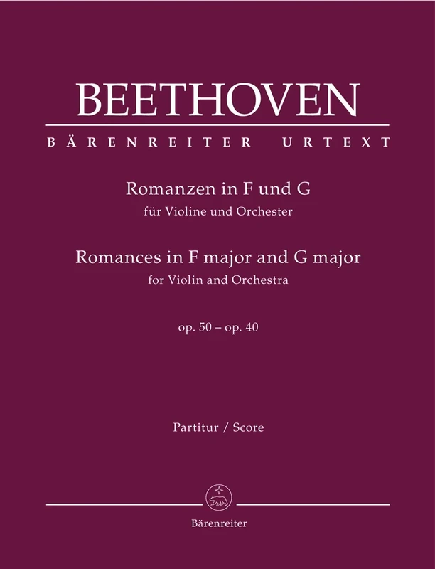 Romances for Violin and Orchestra Op.50 and Op.40 (Full Score)