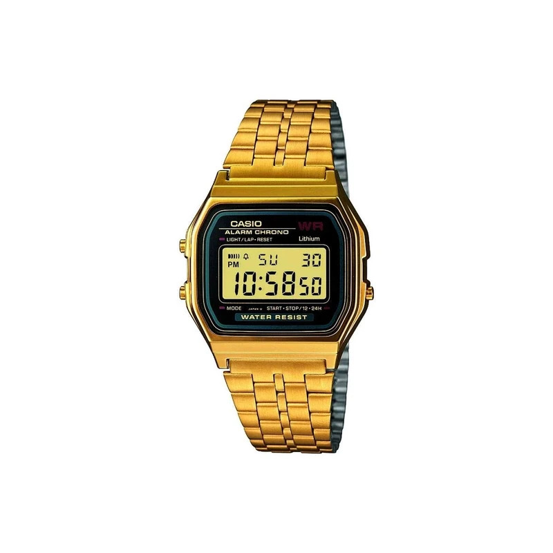 Casio A159WGEA-1EF Gold Metal Bracelet Digital Watch - Image 1