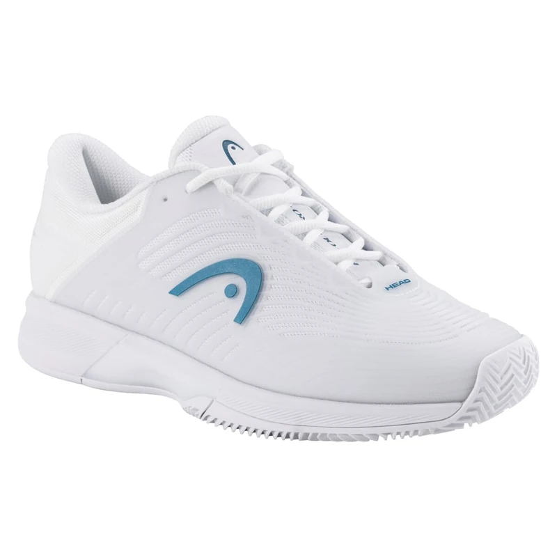 HEAD Women Revolt Pro 4.5 Clay Tennis Shoes, White Twilight Blue, 40.5 EU