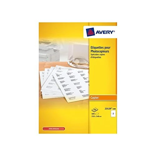 AVERY 23529-200 400 Adhesive Labels White Multi-Purposes. 210 x 148 mm, and Printing