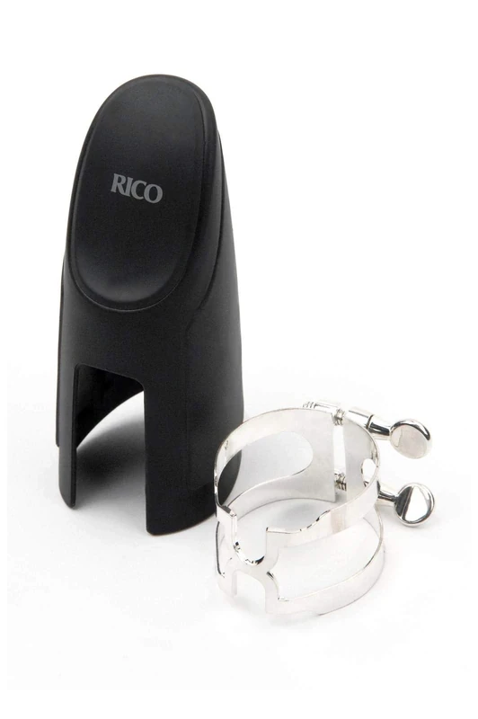 Rico Silver Plated H-Ligature and Cap for Bass Clarinets with Selmer Style Mouthpiece