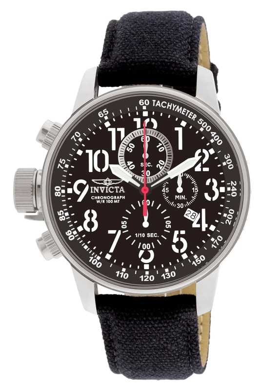 Invicta I-Force 1512 Men's Watch - Waterproof - Analogue - Quartz Movement - stainless steel with black dial - 46mm