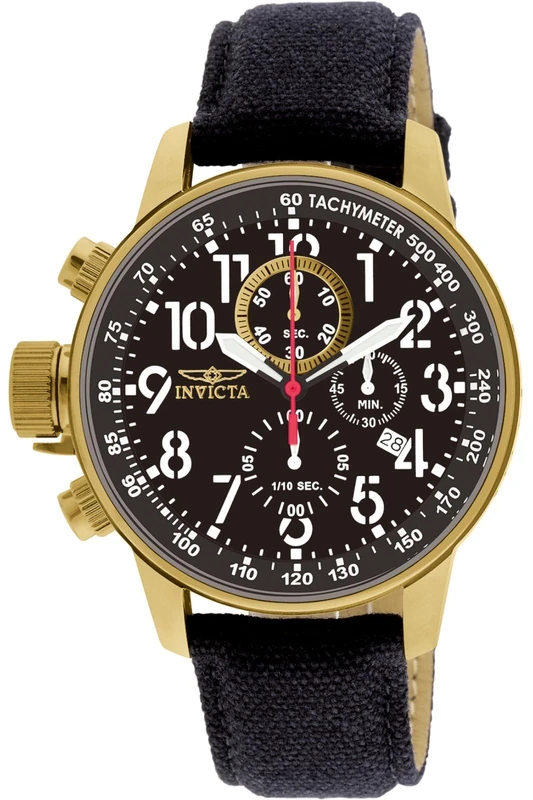 Invicta I-Force 1515 Men's Watch - Waterproof - Analogue - Quartz Movement - stainless steel with black dial - 46mm