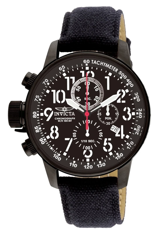 Invicta I-Force 1517 Men's Watch - Waterproof - Analogue - Quartz Movement - stainless steel with black dial - 46mm