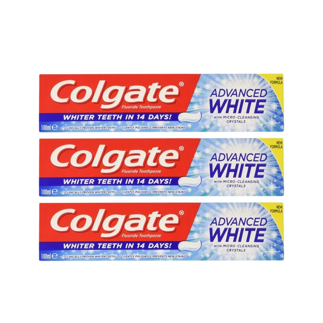 3x Colgate Advanced White Toothpaste 100ml