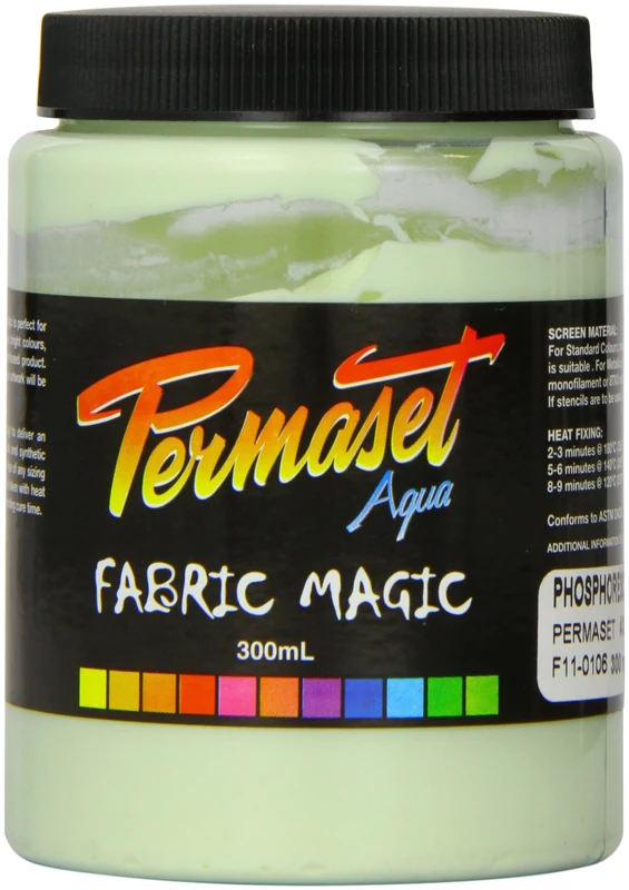 Permaset Aqua Standard 300ml Green - Screen Printing Ink for Fabric - Ideal Screen Printing Kit for Home Office, Starter Kit, Fabric Paint, Screen Printer and Other Fabric Ink