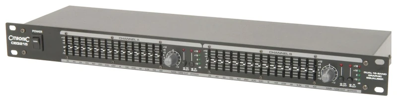 Citronic Professional 19" Rack Mountable Dual 15-Band Graphic Equaliser