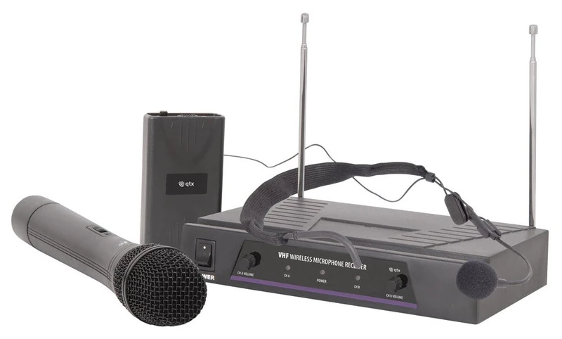 qtx 171.811UK VHN2 Handheld and Neckband Wireless Mic System