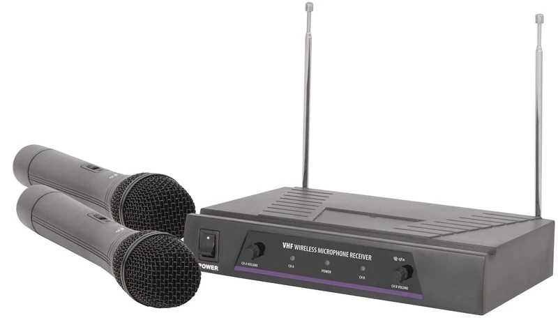 Dual Handheld Wireless Microphone System | VHF - 174.1 + 175.0MHz