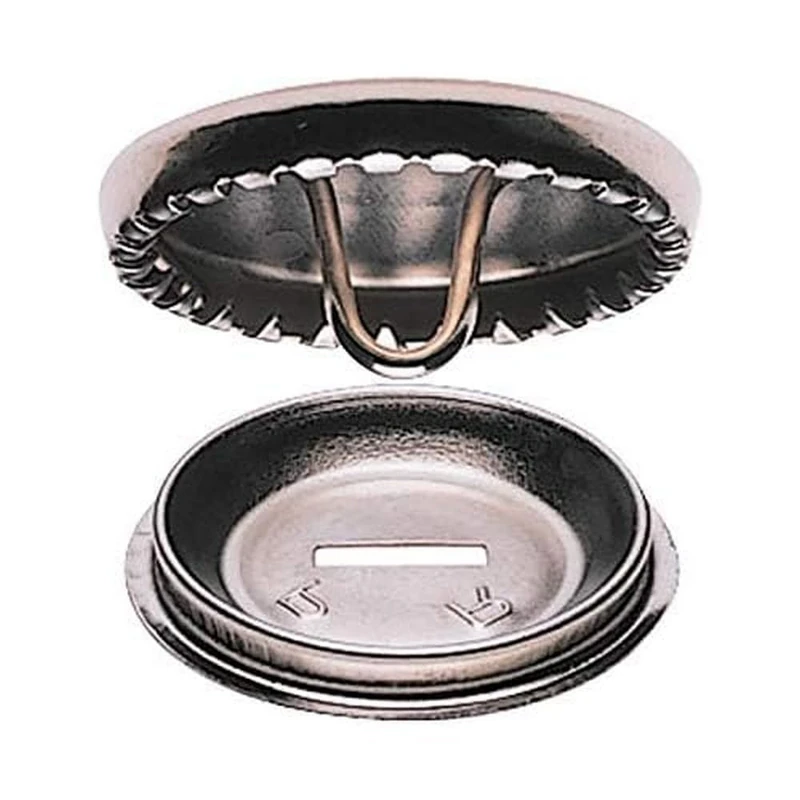 Cover Buttons Without Tool Brass 29 mm Silver col