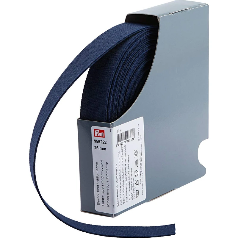 Prym 955222 Elastic Band Strong 25 mm Marine 72% PES 28% ED
