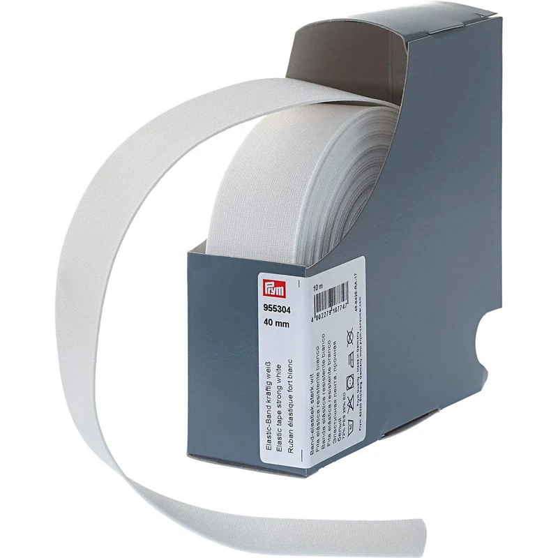 Prym Elastic Band Strong 40 mm White, 72% Polyester, 28% ED
