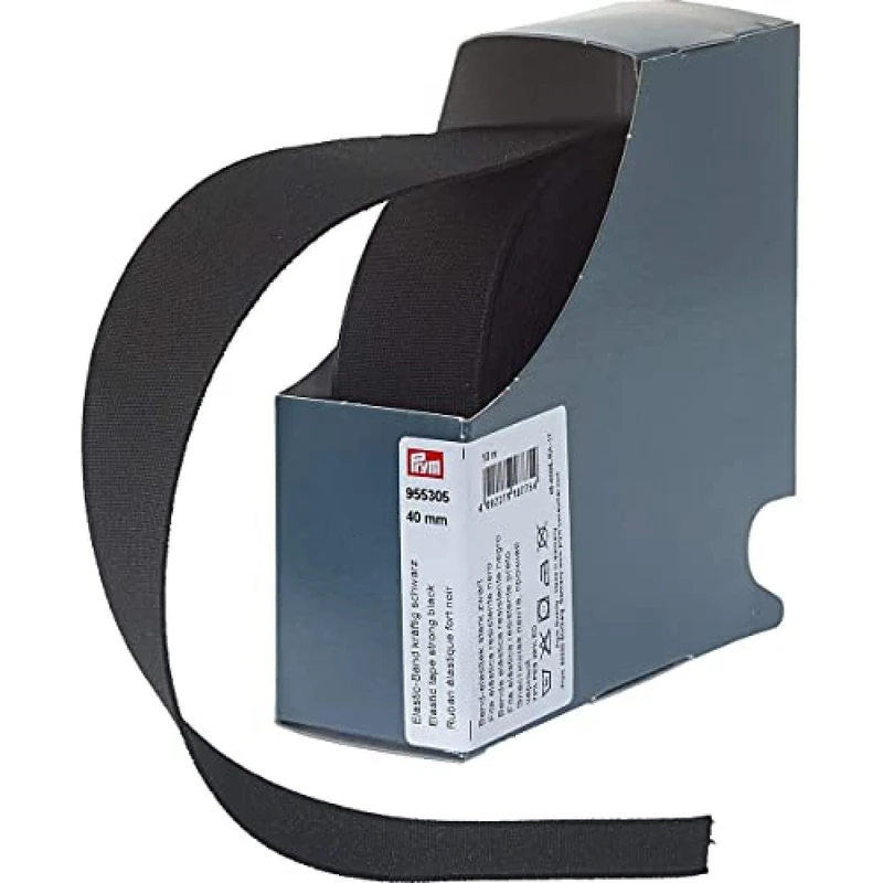 Prym Elastic Band Strong 40 mm Black, 72% Polyester, 28% ED