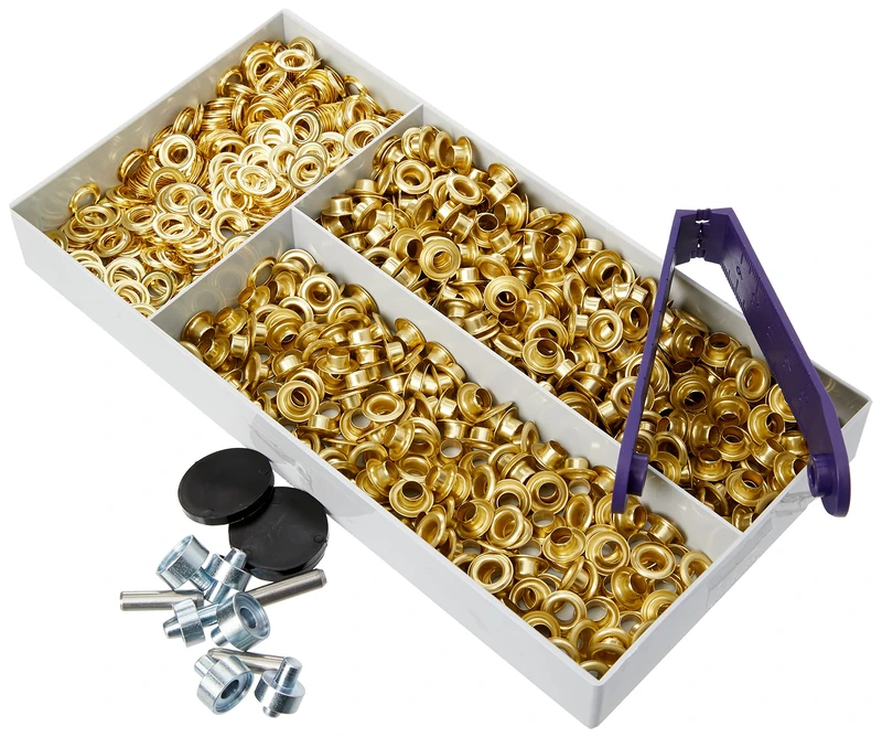 Prym PRYM_542421-1 Eyelets and washers, 5.0mm, Gold-Coloured, 5mm - Image 1