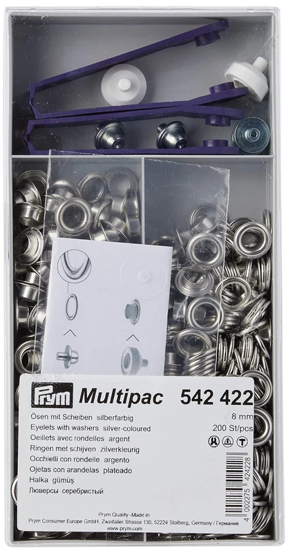 Prym - Silver (8mm) Eyelets and Washers - 1 Unit - Image 1