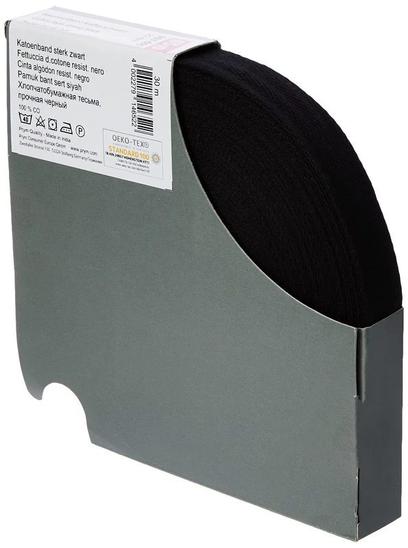 Prym Strong cotton ribbon 20 mm black, 100% CO