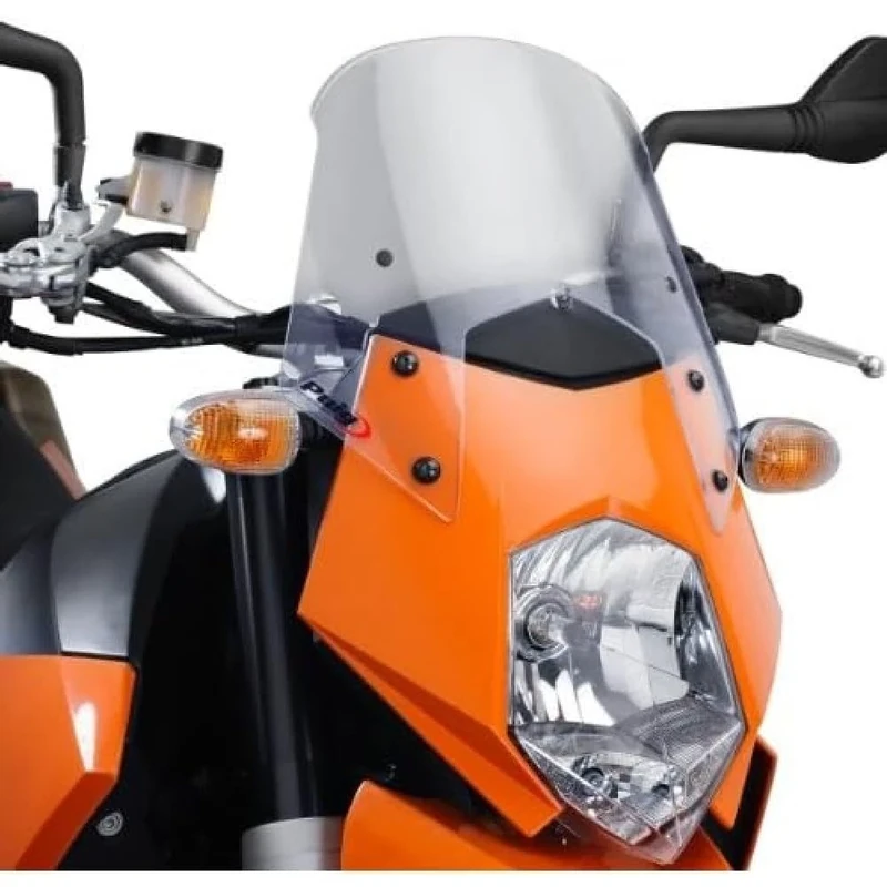 Puig 5053H Windshield for KTM 950 Supermoto/R 2005-2008/950 SuperEnduro 2006-2009, Smoke, Medium