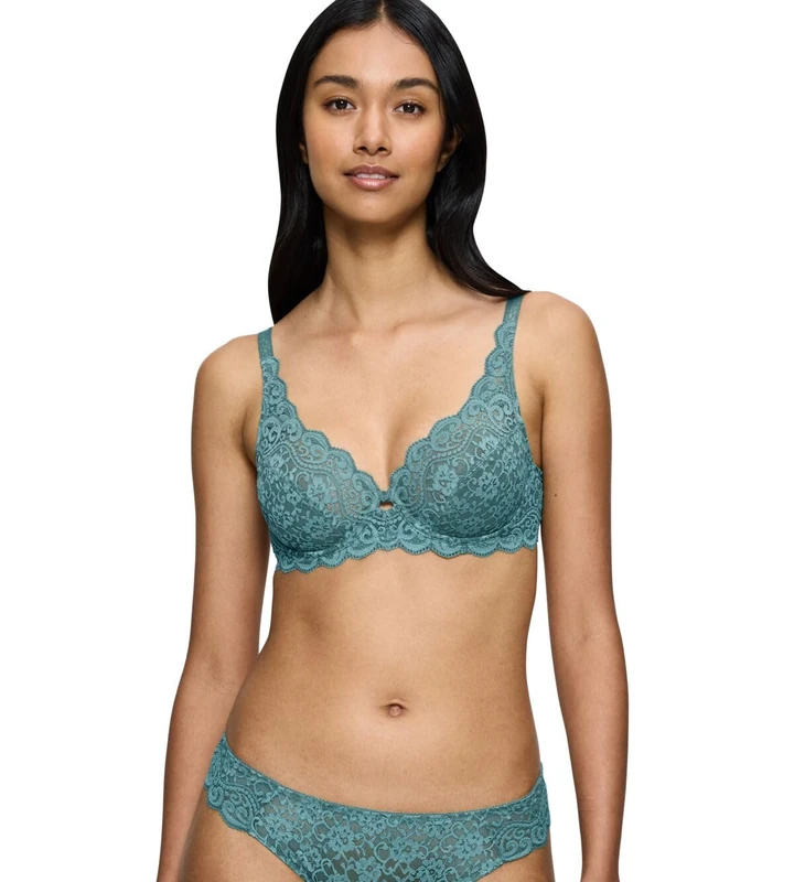 Triumph Amourette W High Apex Bra Quiet Turquoise Turquoise 32F - Image 1