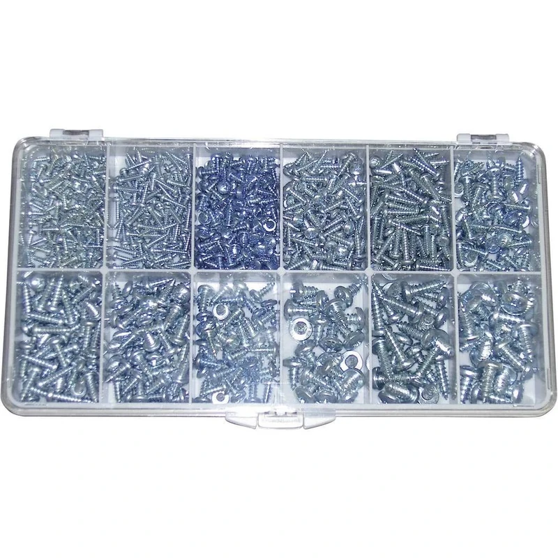 TOOLCRAFT DIN 7981-STZN Countersunk Sheet Screws 730 Pieces