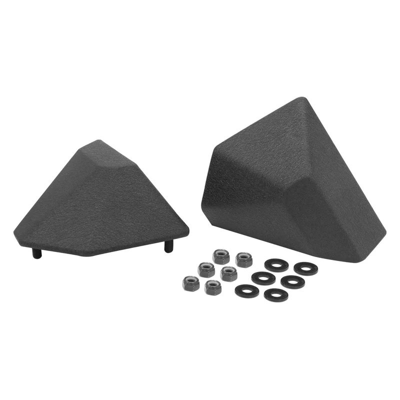 Rugged Ridge 11540.23 XHD Bumper Stubby End Kit, Front, Textured Black; 06-18 Wrangler