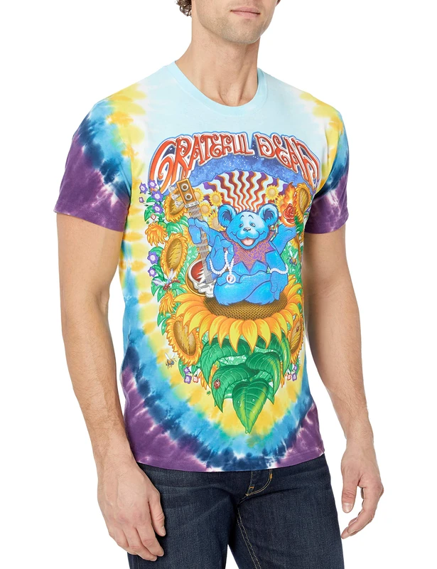 Liquid Blue Men's Grateful Dead Guru Bear T-Shirt, Multi, XL - Image 1