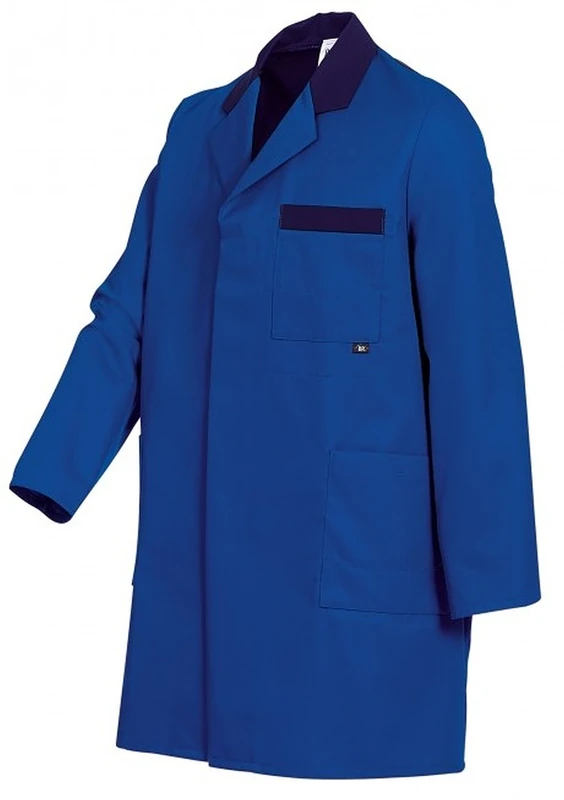 BP 1484-700-113-56/58, Work coat, 3/4 length (96 cm), concealed press-stud band 215,00 g/m², Reinforced cotton royal blue/dark blue, 44/46