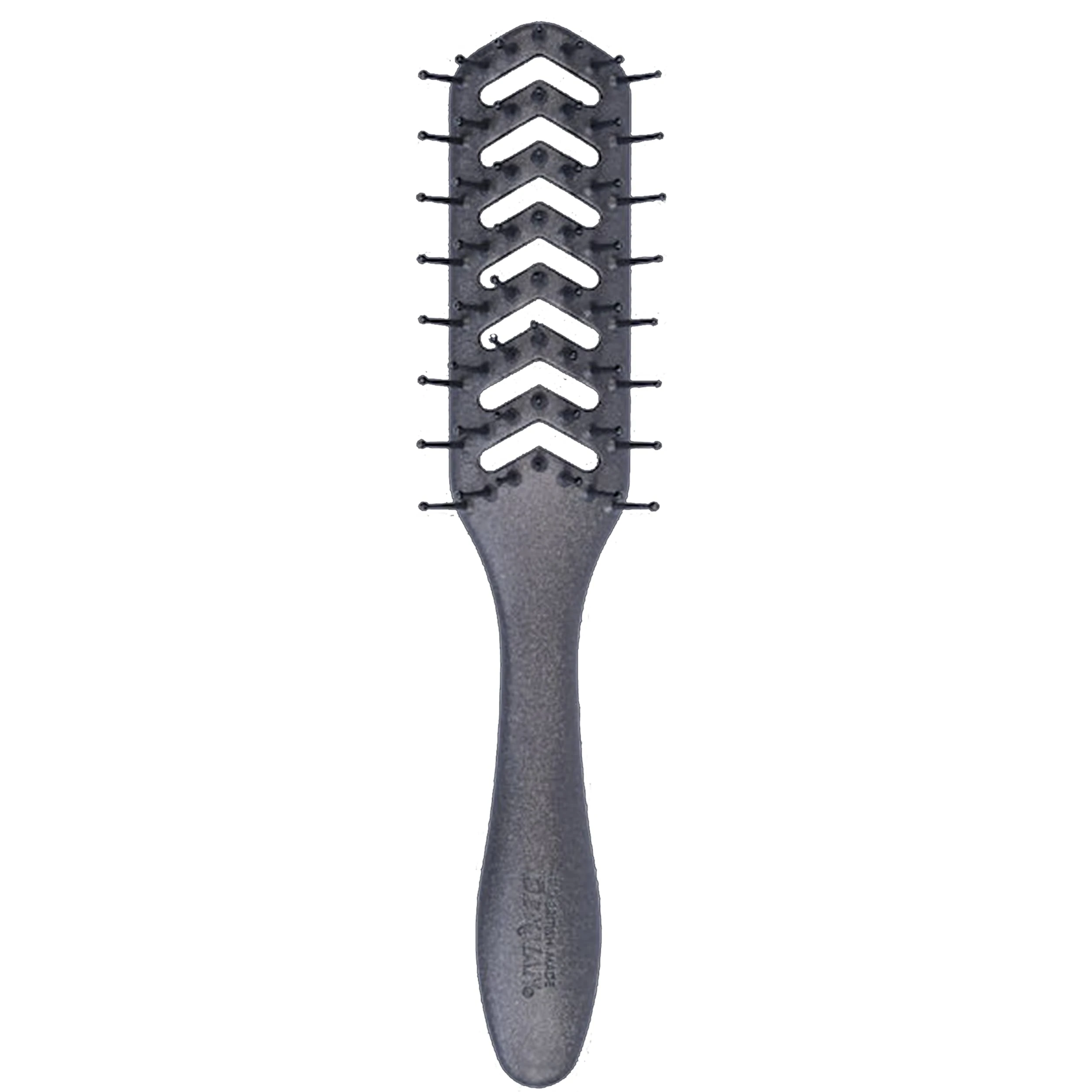 Denman D200 Flexible Vent Brush for Blow Drying - Styling Hair Brush for Wet Dry Curly Thick Straight Hair - For Women and Men (Pewter)