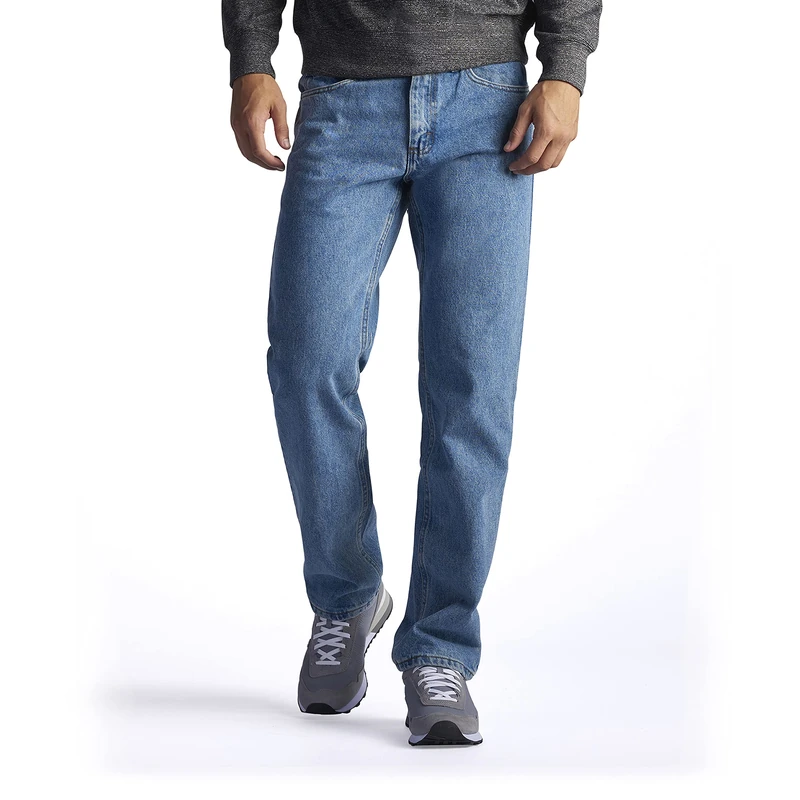 Lee Men's Regular Fit Straight Leg Jean, Light Stone, 42W x 32L