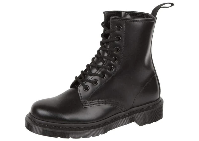 Dr. Martens Unisex 1460 Mono Smooth Leather 8 Eye Boot, Black Smooth, 7 UK
