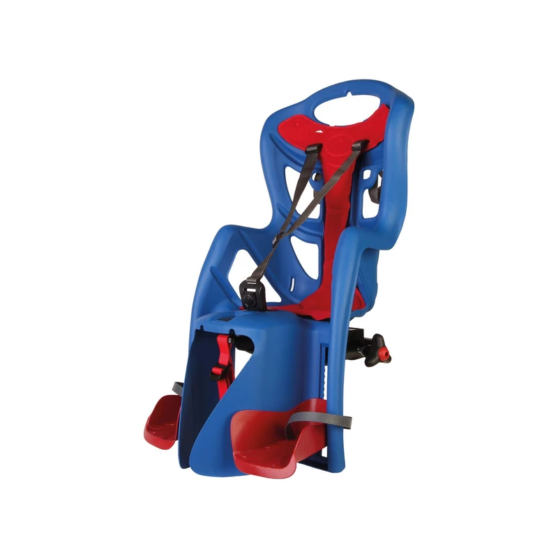Pepe - Rear seat for Bicycle - for Children up to 22 kg, from 3 to 8 Years Old - can be Fixed toluggage Holder - Electric Blue and red - Image 1