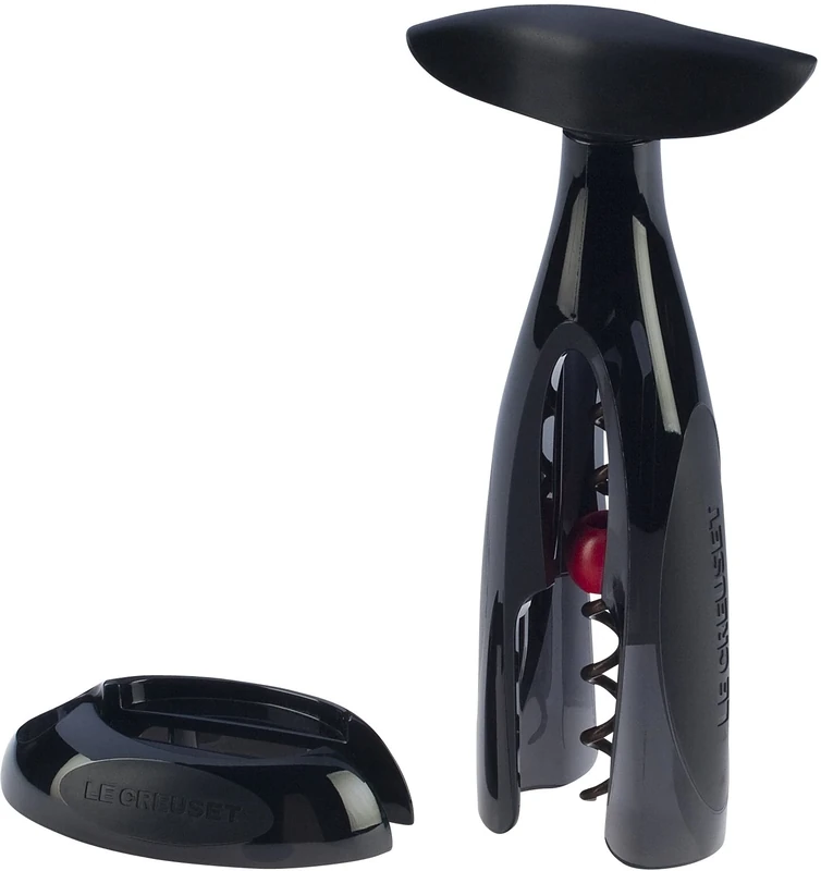 Le Creuset Wine Accessories Corkscrew Gift Set with Corkscrew and Foil Cutter, Table Model GS-200, Black, 59062011007461