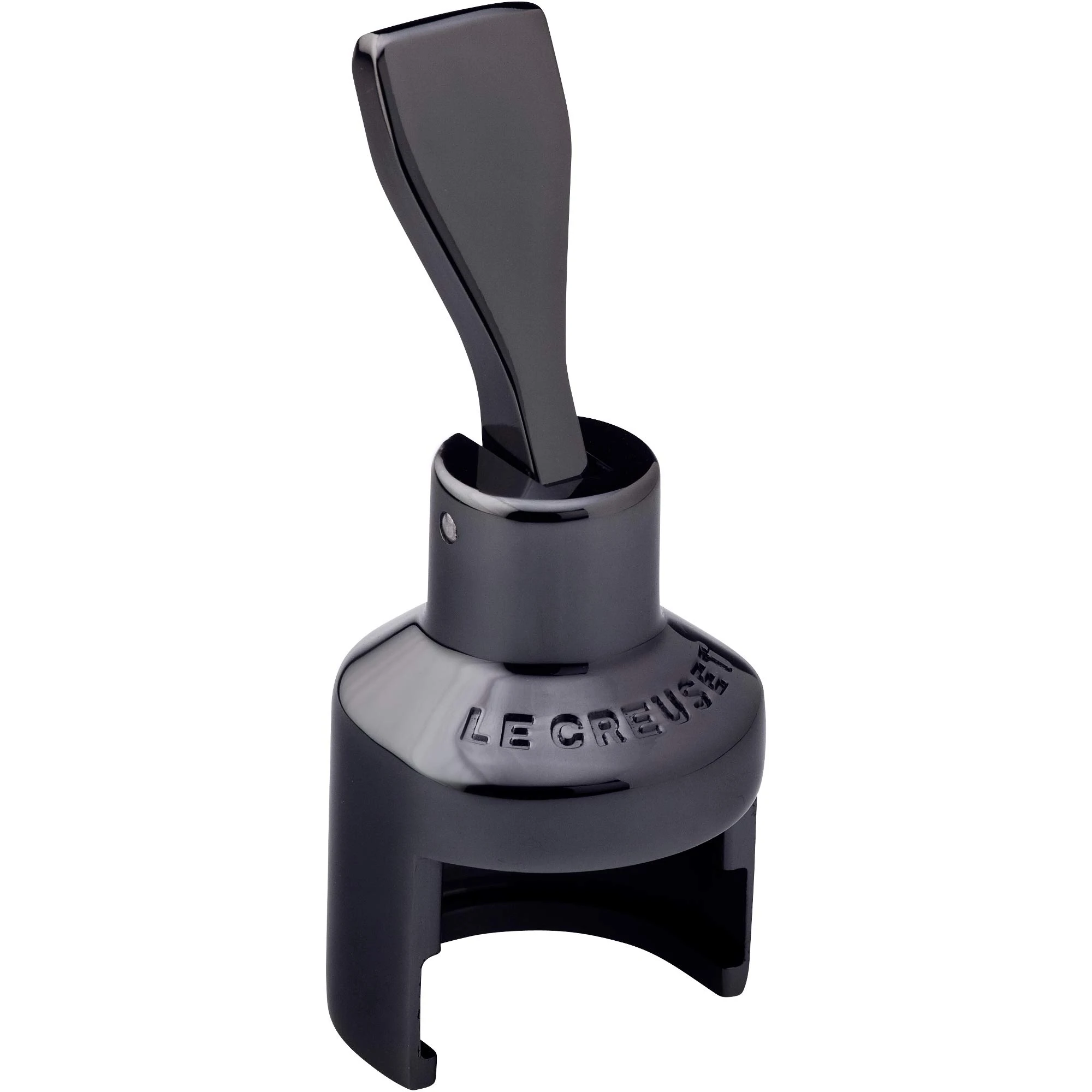 Le Creuset Metal Crown Sparkling Wine Stopper, Model SW-101, Ideal for Champagne, Black Nickel with LC Logo, 59989016000625