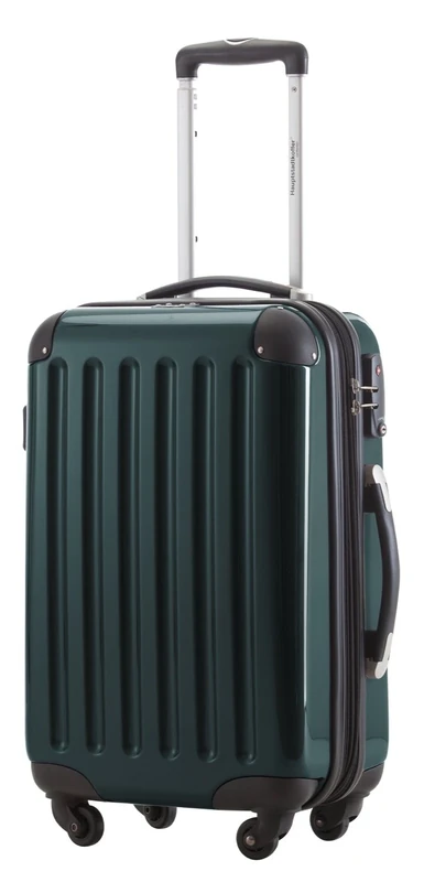 HAUPTSTADTKOFFER® · Hard-Side Cabin Luggage DarkGreen high Gloss · Dimension ca. 55 x 35 x 20 cm + 4 cm Volume Expansion · max. 45 Liter Filling Volume - Image 1