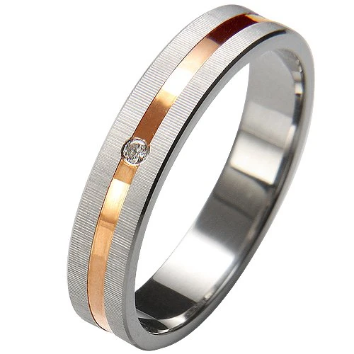 Trauringe Liebe hoch zwei 0405091121B5 Women's Ring, Rose Gold, Diamond - Image 1