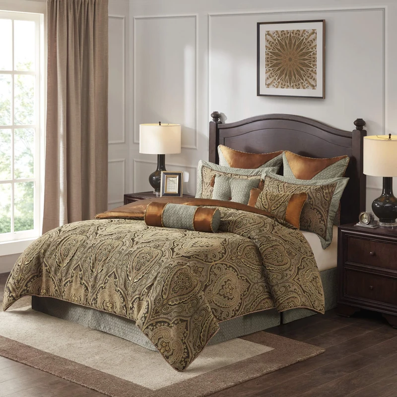 Hampton Hill Canovia Springs Duvet Style Comforter Set Multi, Polyester, Brown, Queen(92"x96")