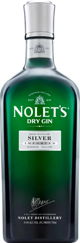 Nolet’s Silver Dry Gin 70cl – Ultra-Premium Dutch Gin Crafted from Botanicals Including Turkish Rose, Peach & Raspberry – Elegant Floral & Fruity for Cocktails & G&T
