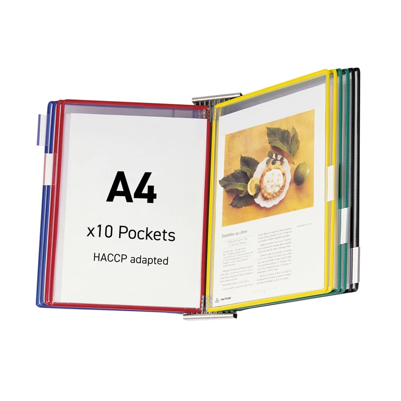 Djois Tarifold A4 Stainless Steel Wall Display - 10 Pockets