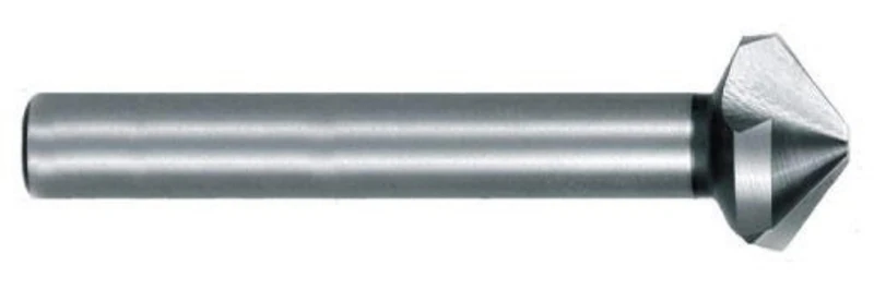 RUKO Tungsten Carbide Taper and Deburring Counter Sinker, Din 335, Type C, 90 Degree, Bright Finish, 12.4 mm Diameter, 56.0 mm Length, R102264