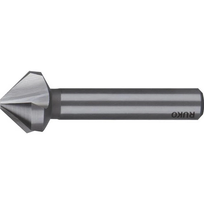 RUKO HSS Taper and Deburring Counter Sinker, Din 335, Type C, 90 Degree, Bright Finish, 40.0 mm Diameter, 80.0 mm Length, R102174